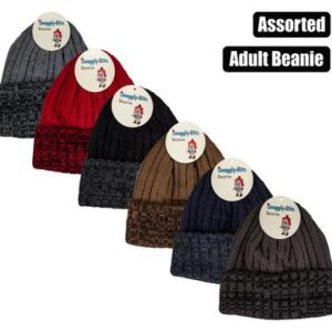 Snuggly Bits Beanie Adult Knitted Fleece 29 x 22cm Assorted
