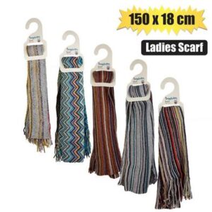Snuggly Bits Scarf Adult 150 x 18cm Knitted Stripes