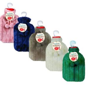 Snuggly Bits Hotwater Bottle with Faux Fur Cover 2l