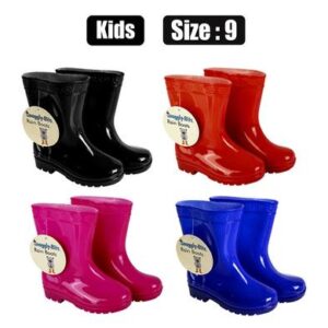 Snuggly Bits Rainboot Kids Plain Colour Size 9