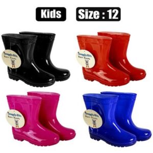 Snuggly Bits Rainboot Kids Plain Colour Size 12