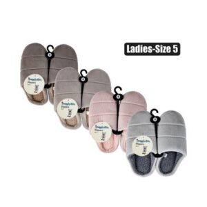 Snuggly Bits Slipper Slip-in Plain Pvc-sole Size 5