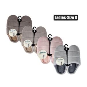 Snuggly Bits Slipper Slip-in Plain Pvc-sole Size 8