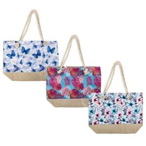 Beach Bag 50 x 37 x 13cm with Rope Handle – Assorted