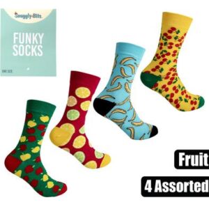 Snuggly Bits Socks Unisex Fruit Designs