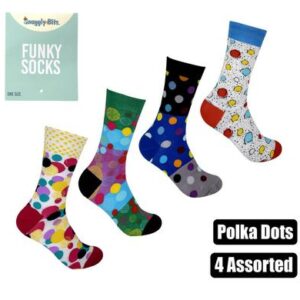 Snuggly Bits Socks Unisex Polka Dot Designs