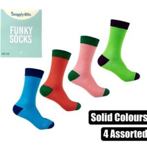 Snuggly Bits Socks Unisex Solid Plain Designs