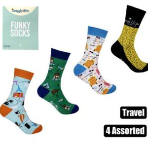 Snuggly Bits Socks Unisex Travel Design