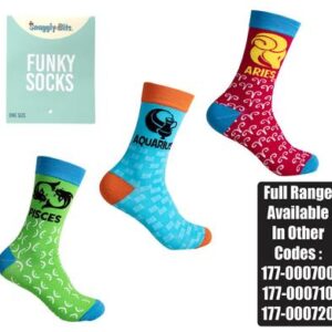Snuggly Bits Socks Unisex Zodiac Aquaris/pisces/aries
