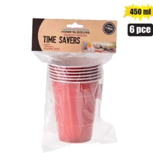 Home 'N Leisure Timesavers Picnic Cups Plastic 6-piece Disposable 450ml