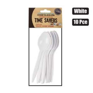 Home 'N Leisure Timesavers Cutlery Plastic Dessert-spoons 10-piece