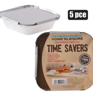 Home 'N Leisure Timesavers Baking-pan Alum-foil 5-piece 14,5 x 14,5 x 3cm