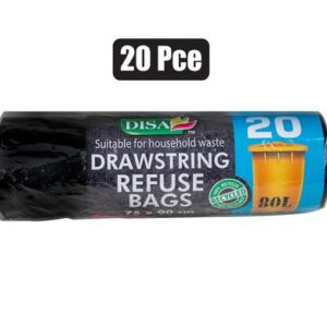 Disa Refuse Bag Black 20-piece 750 x 950mm D/string