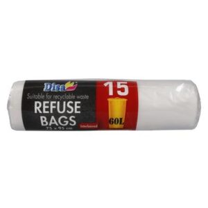 Disa Refuse Bag Clear 15-piece 750 x 950mm