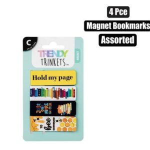 Trendy Trinkets Magnet Bookmark 4-piece – Assorted