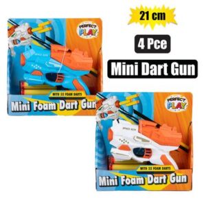 Perfect Play Gun Foam Dart Mini Shoot 12cm 4-piece – Assorted