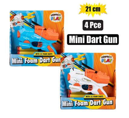 Perfect Play Gun Foam Dart Mini Shoot 12cm 4-piece – Assorted