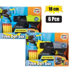 Perfect Play Gun Foam Dart Shoot 18cm 6-piece – Assorted