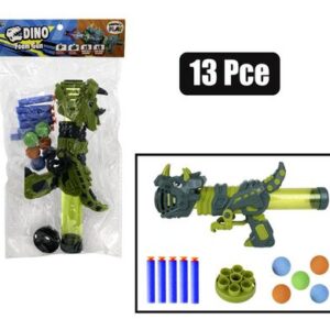 Perfect Play Gun Foam Dart/ball Dino 13-piece 33cm – Assorted