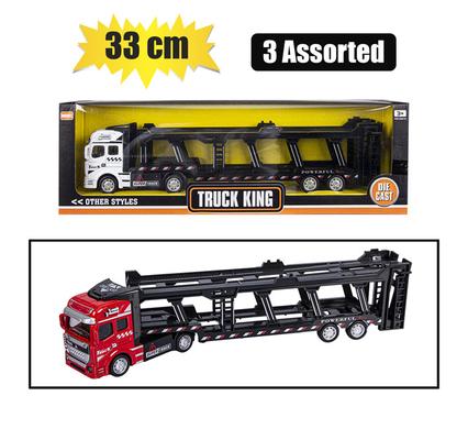 Perfect Play Die Cast Truck & Trailer 33cm Assorted