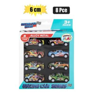 Perfect Play Alloy Stunt Racer Pullback 6cm 8 Piece