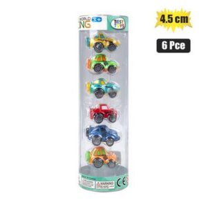 Racer Set of 6 in Tube 4.5cm Eac Toy Vehicle