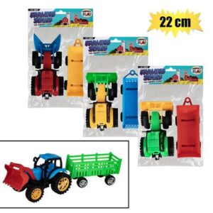 Perfect Play Farm Tractor and Trailor, 22cm Toy Vehicle
