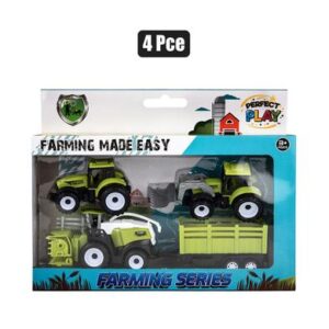 Perfect Play Farm Tractor 4-piece 28cm Toy Vehicle