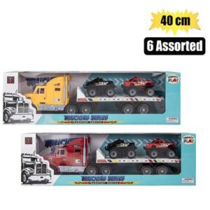 Perfect Play Playset Truck & Trailor with 2cars Toy Vehicle
