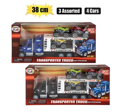 Perfect Play Playset Truck&trailor 4quads 38cm Toy Vehicle