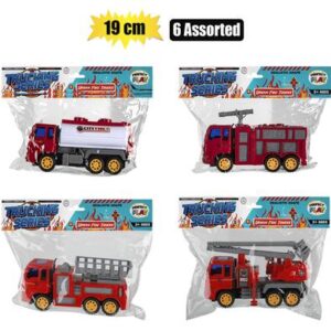 Perfect Play Friction Fire Truck 19cm Toy Vehicle – Assorted