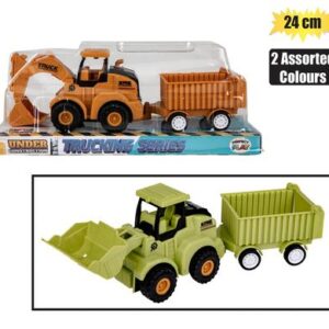Perfect Play Construction with Trailer 24cm Toy Vehicle – Assorted