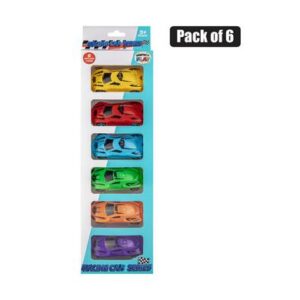 Perfect Play Racer Pullback Pack of 6 Toy Vehicle