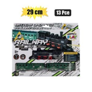 Perfect Play Battery Operated Train Set 13-piece 208cm