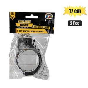 Playset Hand Cuffs Plastic with 2 Keys 17cm