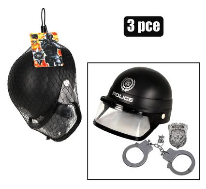 Perfect Play Boys Playset Combat Police Helmet & Cuff