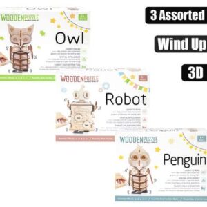 Puzzle Wood DIY 3D Wind Up Assorted