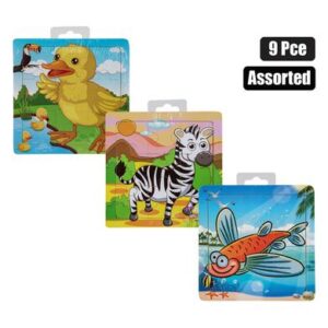 Puzzle Wood Tray 9-piece – Assorted