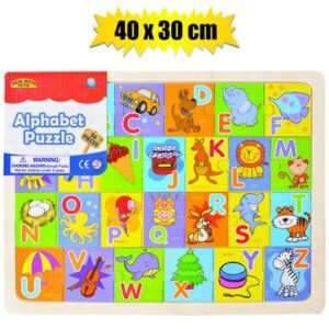 Jigsaw Puzzle Wood Alphabet 40 x 30cm 26-piece
