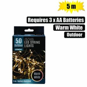 Light Fairy led-50x Warm White 5m O-dr Battery-operated