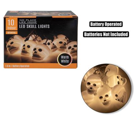 Light Fairy led-10xskull White 1.65m Battery-operated