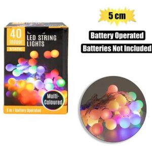 Light led-40xmulti Color 5m Battery-operated