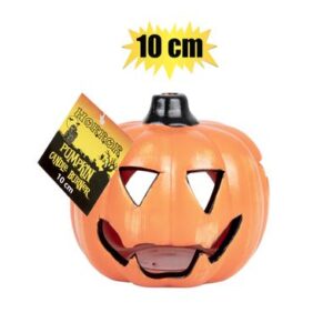 Halloween Decor Pumpkn Candle Burnr 10cm