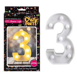 Ornament LED Light Up Number Battery-operated - 3