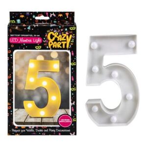 Ornament LED Light Up Number Battery-operated - 5