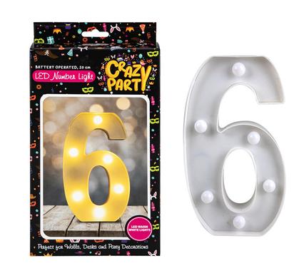 Ornament LED Light Up Number Battery-operated - 6