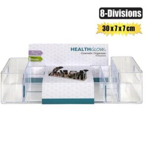 Health Glow Cosmetic Organiser 8 Divisions 30 x 7 x 7cm