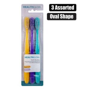 Health Glow Tooth Brush Adult 3-piece Colours – Assorted (Style 2)