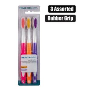Health Glow Tooth Brush Adult 3-piece Colours – Assorted (Style 3)