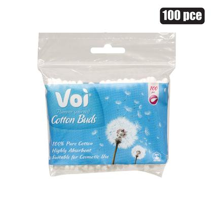 Voi Cotton Earbuds 100-piece in Zipbag